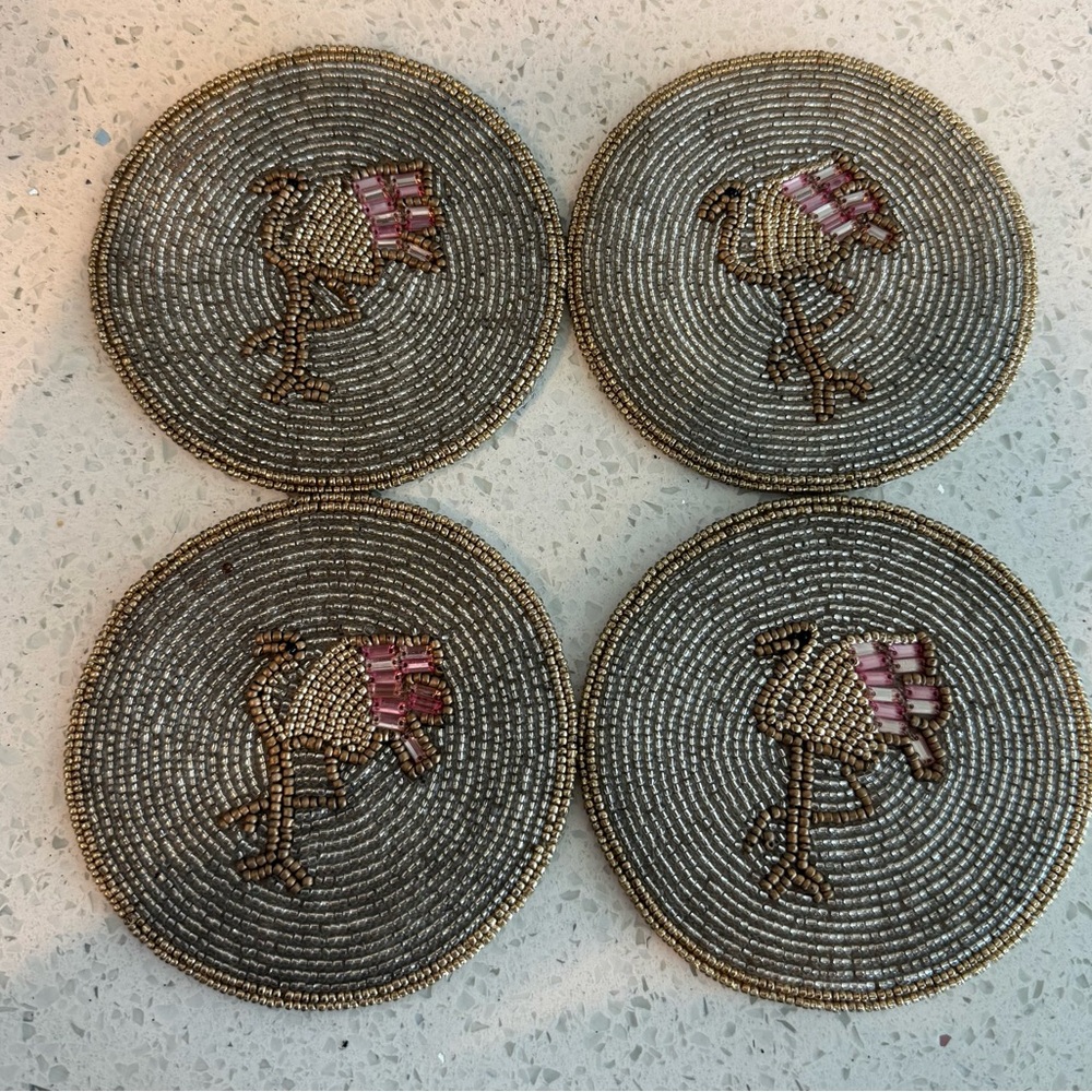 Joanna Buchanan Elegant Tan Coasters Set